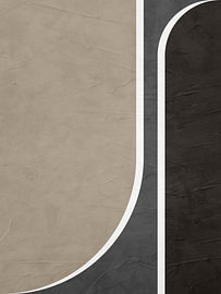 Art abstrait, géométrique et minimaliste dans des tons terreux. sur Online Arts