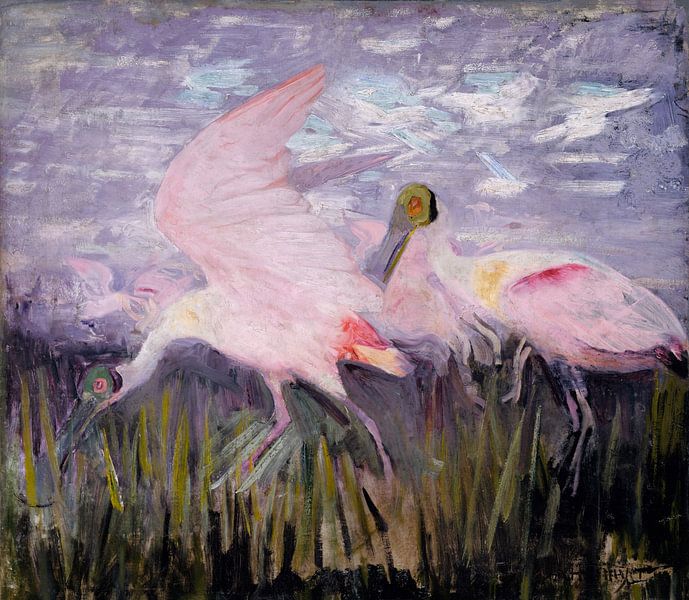 Roseate Spoonbills, Abbott Handerson Thayer by Masterful Masters