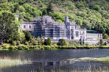 Castle in scaffolding Ireland.