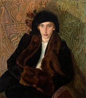 Stanisław Ignacy Witkiewicz - Portrait of Eugenia Dunin-Borkowska (1912)