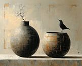 Stilleven met Vogel van Kunst Kriebels thumbnail