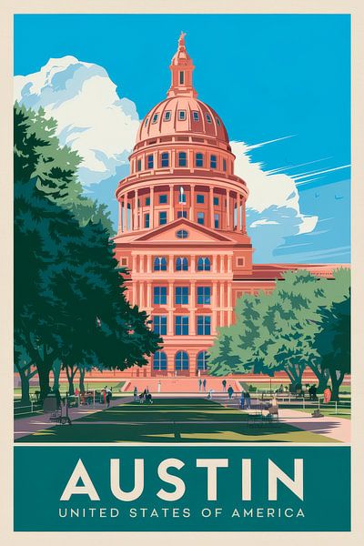 Austin, Texas van Poster Art Shop