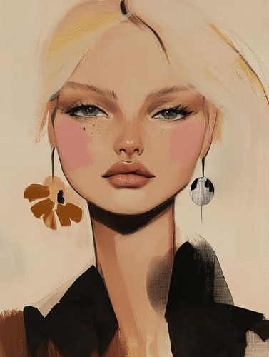 Modern portret in zachte tinten