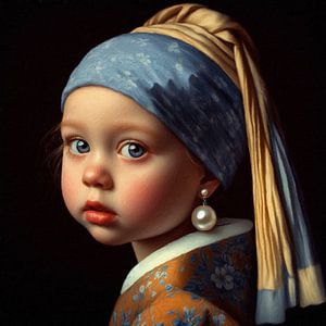 Kleine Mädchen, große Perlen