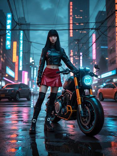 cyberpunk in nachtstad