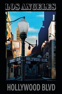 Los Angeles Hollywood BLVD sur Walljar