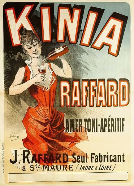 Jules Chéret - Kinia Raffard,Amer Toni-Aperitif (1888) van Peter Balan