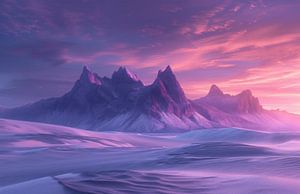 Berge im Abendzauber