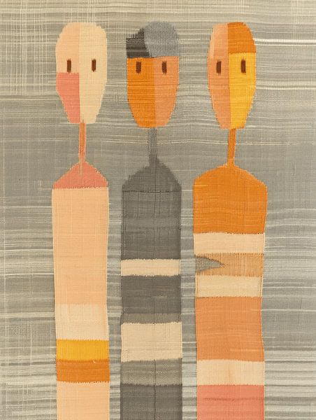 Three abstract figures by Studio Allee