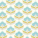 Retro flower power - GROOT - Jaren ‘70 Geel en oranje bloemen van Studio Hinte thumbnail