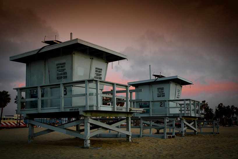 Impressive sunset over Venice Beach by Angelique Faber