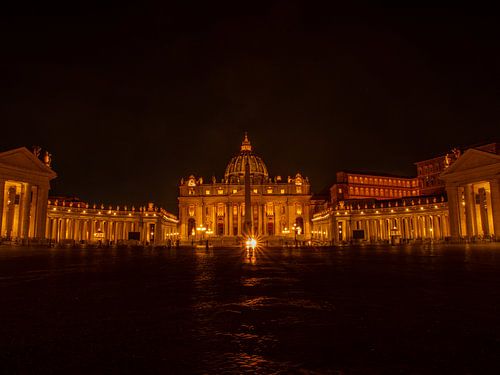 Vaticaanstad bij nacht