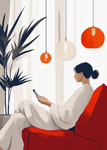 Woman life minimal art lampen