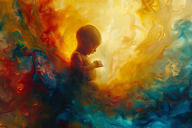 Baby im Mutterleib digitales Bild von Egon Zitter