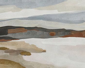 Zwart-wit abstract landschap