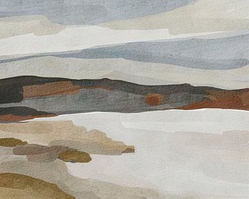 Paysage abstrait monochrome