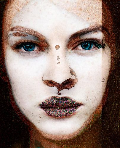 LUXARA „Glitter Gaze“ – abstraktes Wandbild