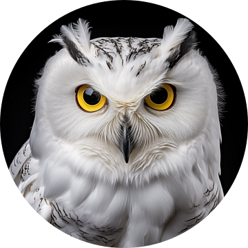 Witte uil portret