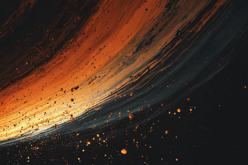 Abstrakter Fluss von Licht und Dunkelheit im kosmischen Spiel von Eva Lee