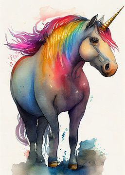 Chubby unicorn colors by JBJart Justyna Jaszke