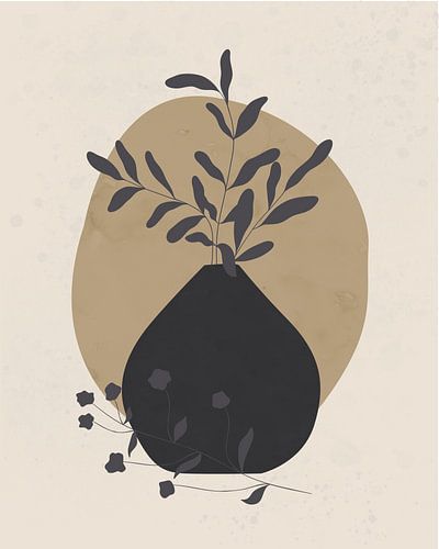 Minimalistisch stilleven met twee takken