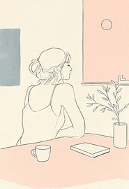 Quiet Morning Coffee by the Window by Winston Sobalvarro