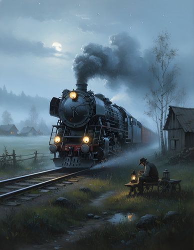 Une balade nocturne à travers la campagne paisible