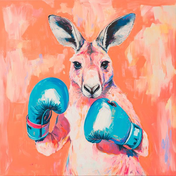 Kangaroo in boxing glove style by Poster Art Shop