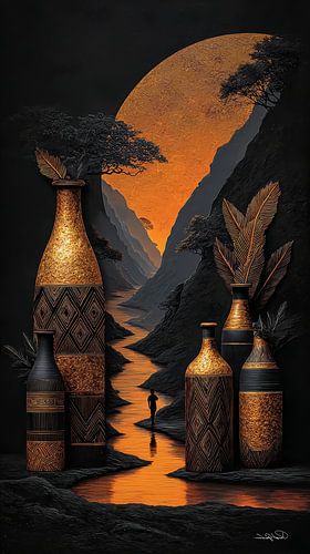 afrikaans-zwart-goud-oranje