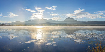 Zonsopgang aan de Hopfensee