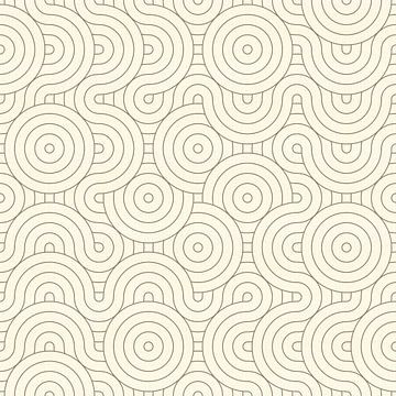Abstract cirkel en golflijn kunstwerk . Japandi van Abstract Minimalist Art