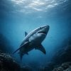 Requin dans les eaux profondes – Photographies sous-marines spectaculaires d'un prédateur marin sur Design Wall Arts