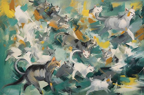 Laufende Katzen | Abstrakt
