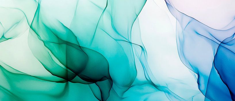 Gentle colour gradients in blue-green by Poster Art Shop
