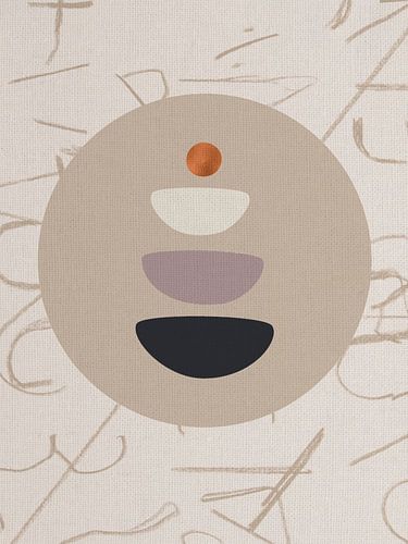 Japandi /Wabi Sabi collage kunst: Organisch & meer