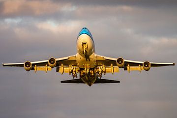 KLM Boeing 747 plane takes off by Jeffrey Schaefer