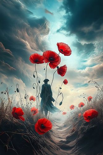 schilderij met klaprozen