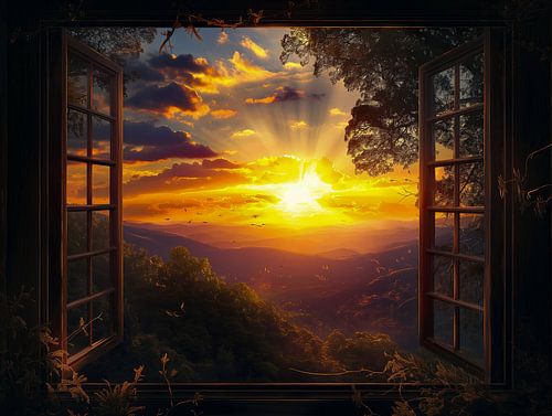 uitzicht vanuit het huis of door natuurlijk kader buiten