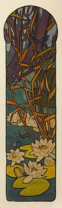 Carton de vitrail pour la bijouterie Fouquet d'Alphonse Mucha