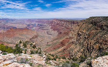 Panorama uitzicht op de Grand Canyon van Amerika van Linda Schouw