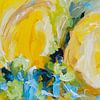 When life gives you lemons ... - fresh yellow abstract painting by Qeimoy