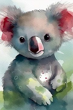 Aquarel van een koala van Christian Ovís