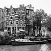 Zomer op de Brouwersgracht, Amsterdam in zwart-wit van Suzanne Spijkers