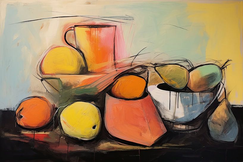 Eenvoudig Mooi Stilleven 110984 van Abstract Schilderij