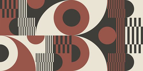 Retro Geometrie: Serene cirkels en strepen nr. 7