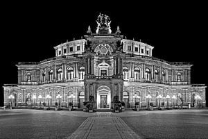 L'opéra Semper de Dresde la nuit sur Frank Herrmann