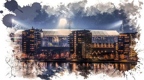 Feijenoord ART Rotterdam Stadion &quot;De Kuip&quot; Luchtfoto
