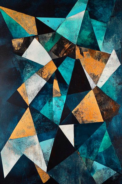 Geometric dreams - dancing colours by Poster Art Shop