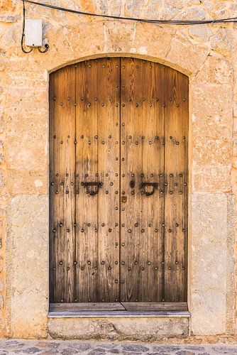 Vintage oude houten voordeur achtergrond