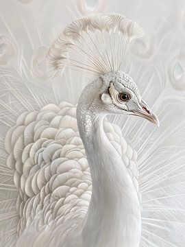 Prachtige witte pauw van haroulita